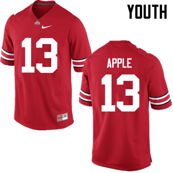 Ohio State Buckeyes #13 Eli Apple Youth Stitch Jersey Red OSU69854